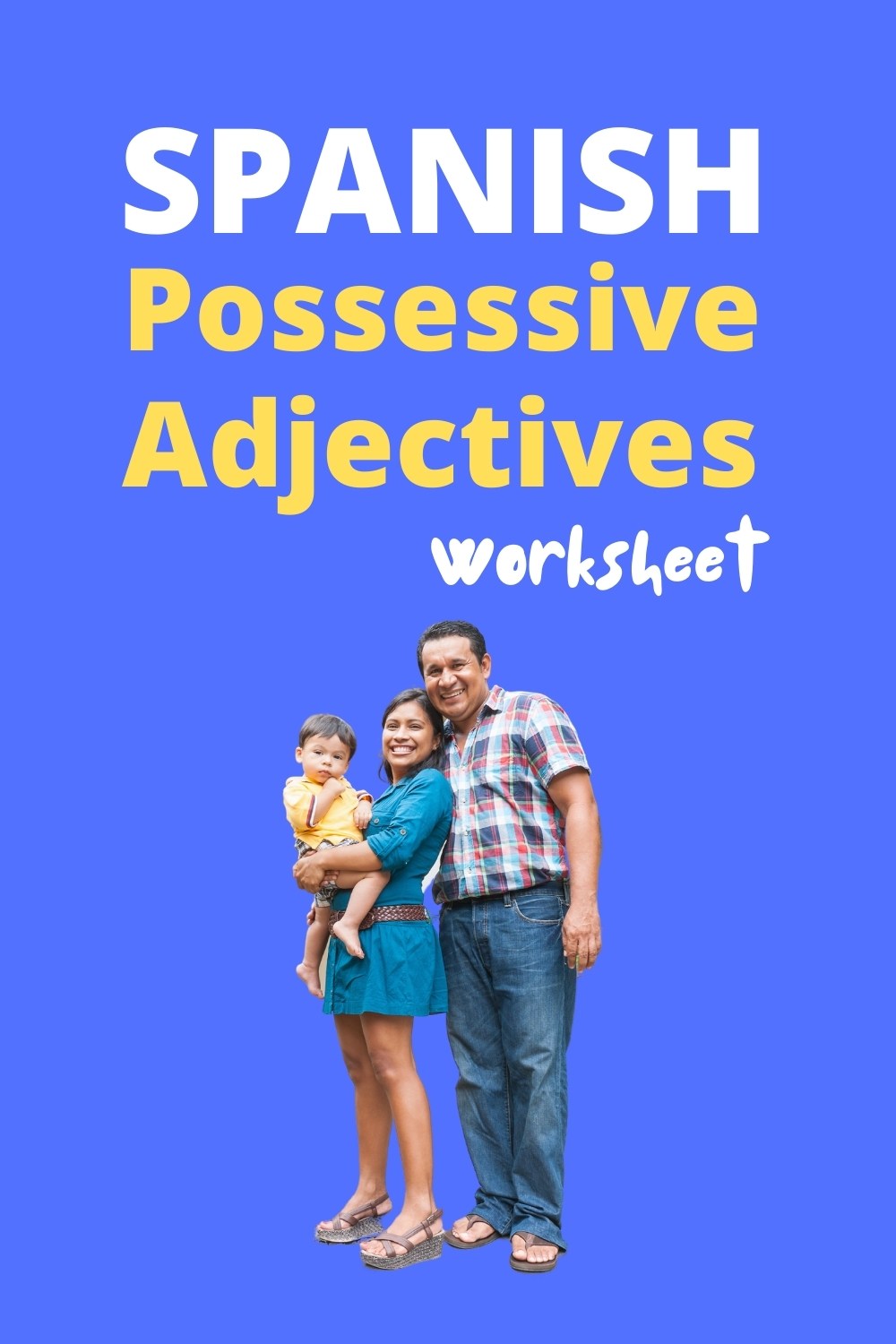 spanish possessive adjectives worksheet (pinterest)