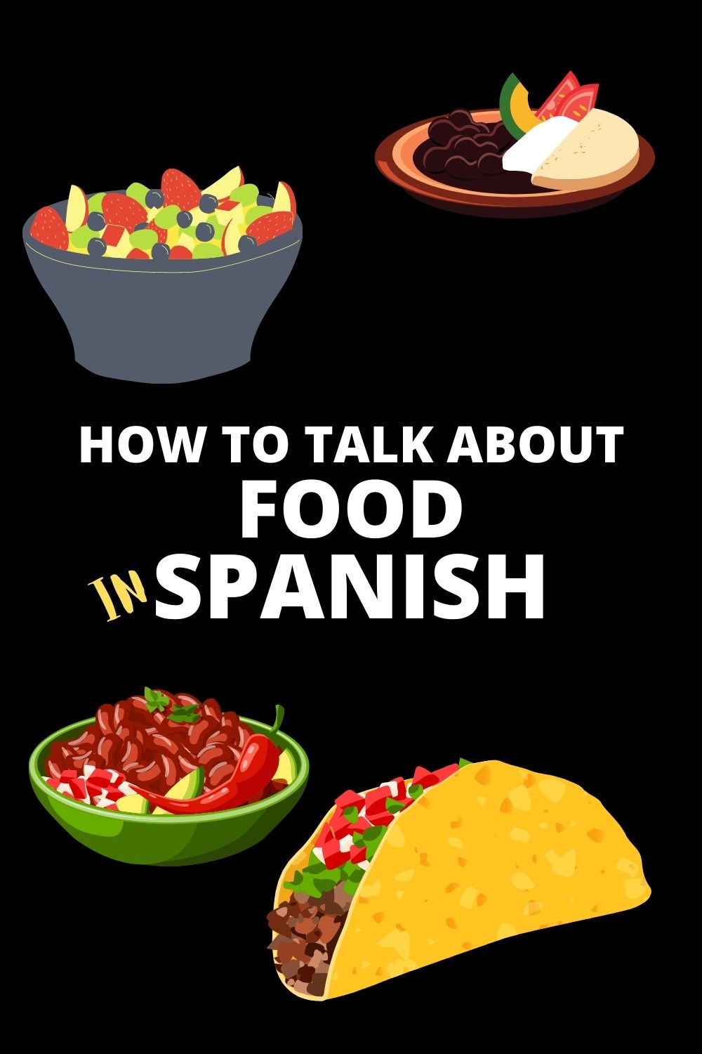 talking about food in spanish pinterest