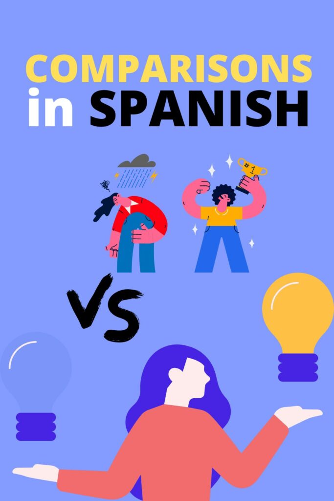 how to use comparisons in spanish language (pinterest pin (1000 × 1500 px))