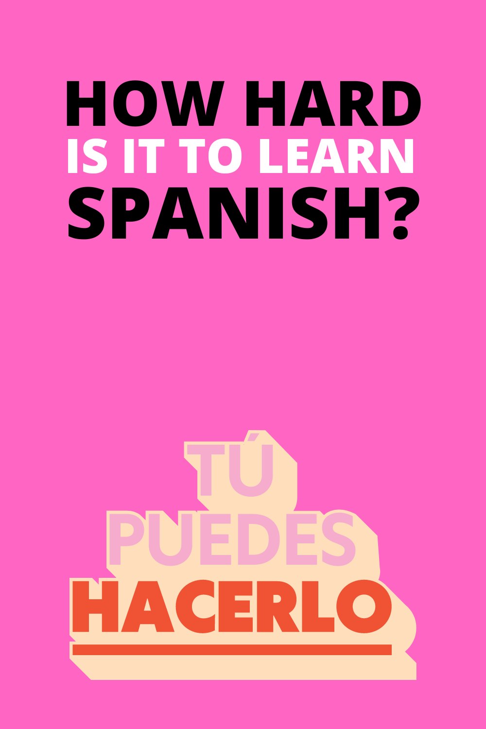how hard to learn spanish language (pinterest)